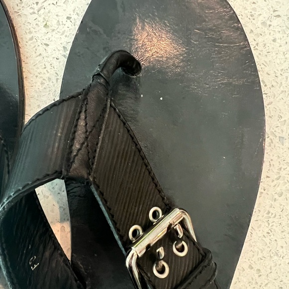 Louis Vuitton authentic sandal flip flops slides leather US size 10 black - Picture 12 of 13
